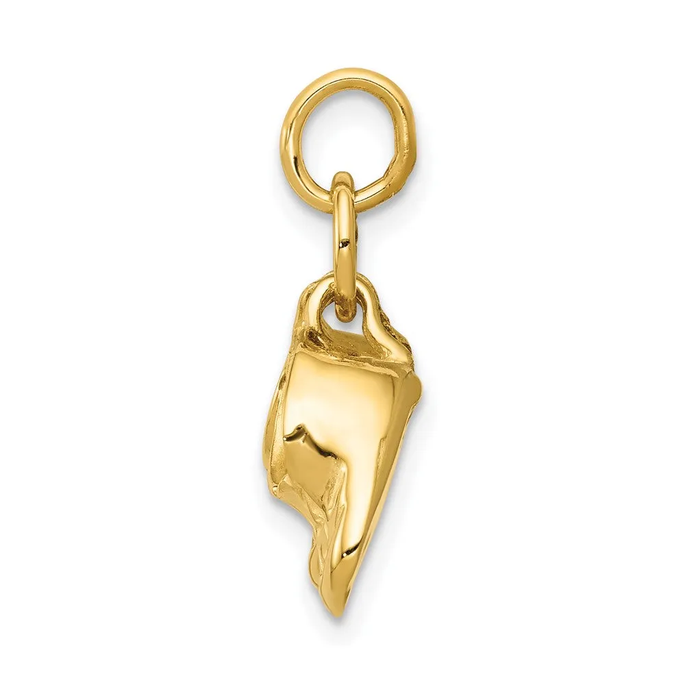 10k Polished Baby Shoes Charm-10A9281