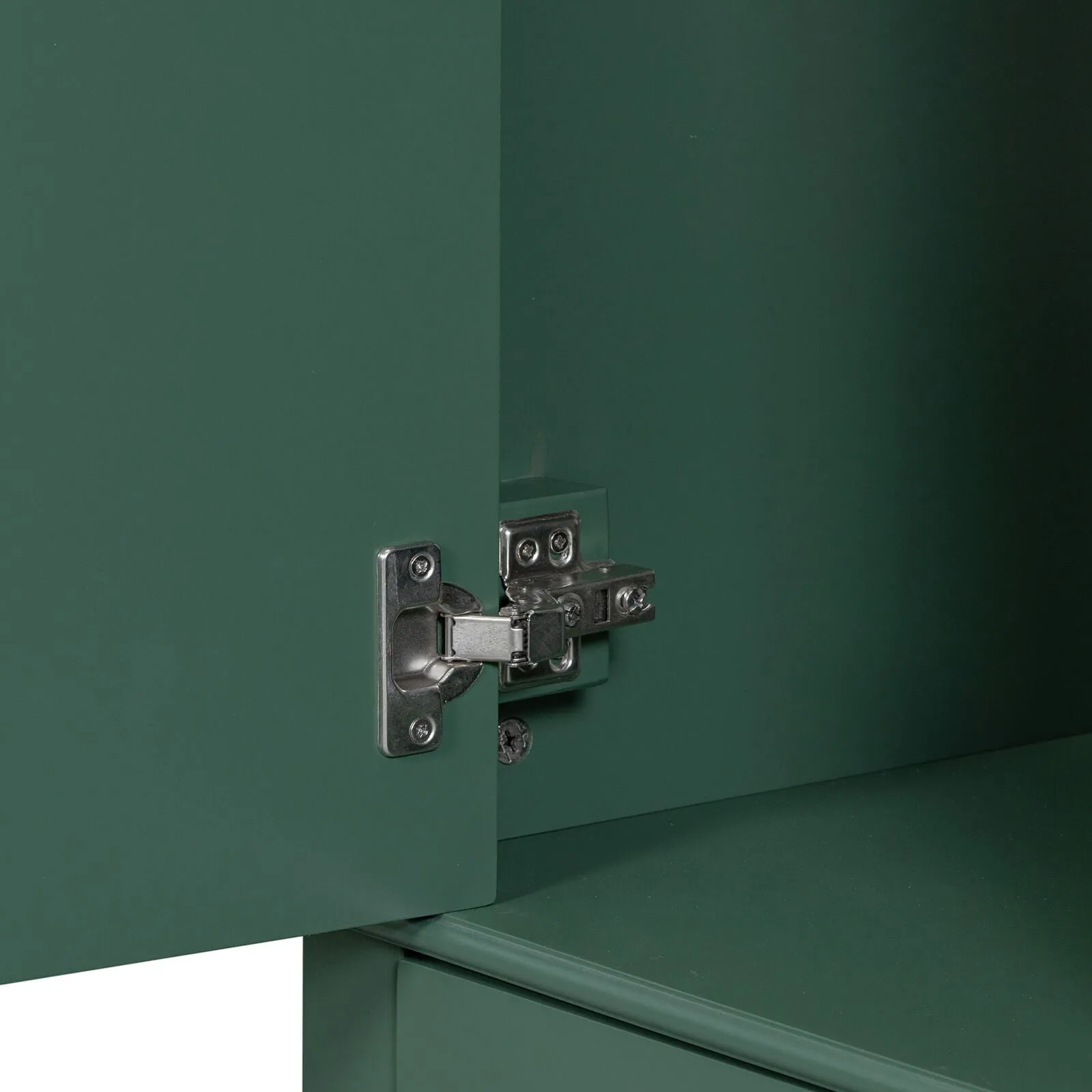 30" Dark Green Solid Wood Bathroom Vanity with Top