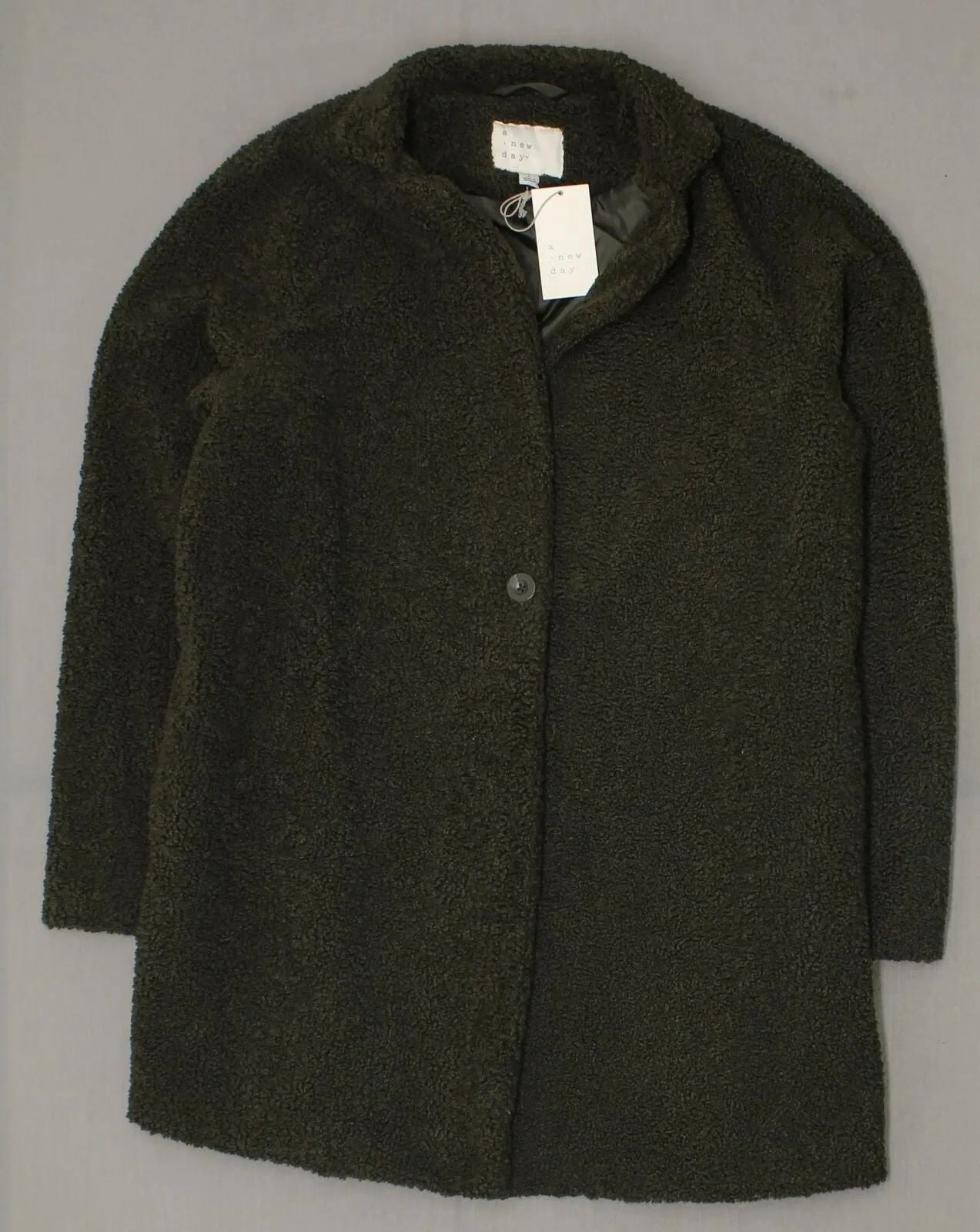 A New Day Women's Fashion Teddy Bear Overcoat Swing Coat