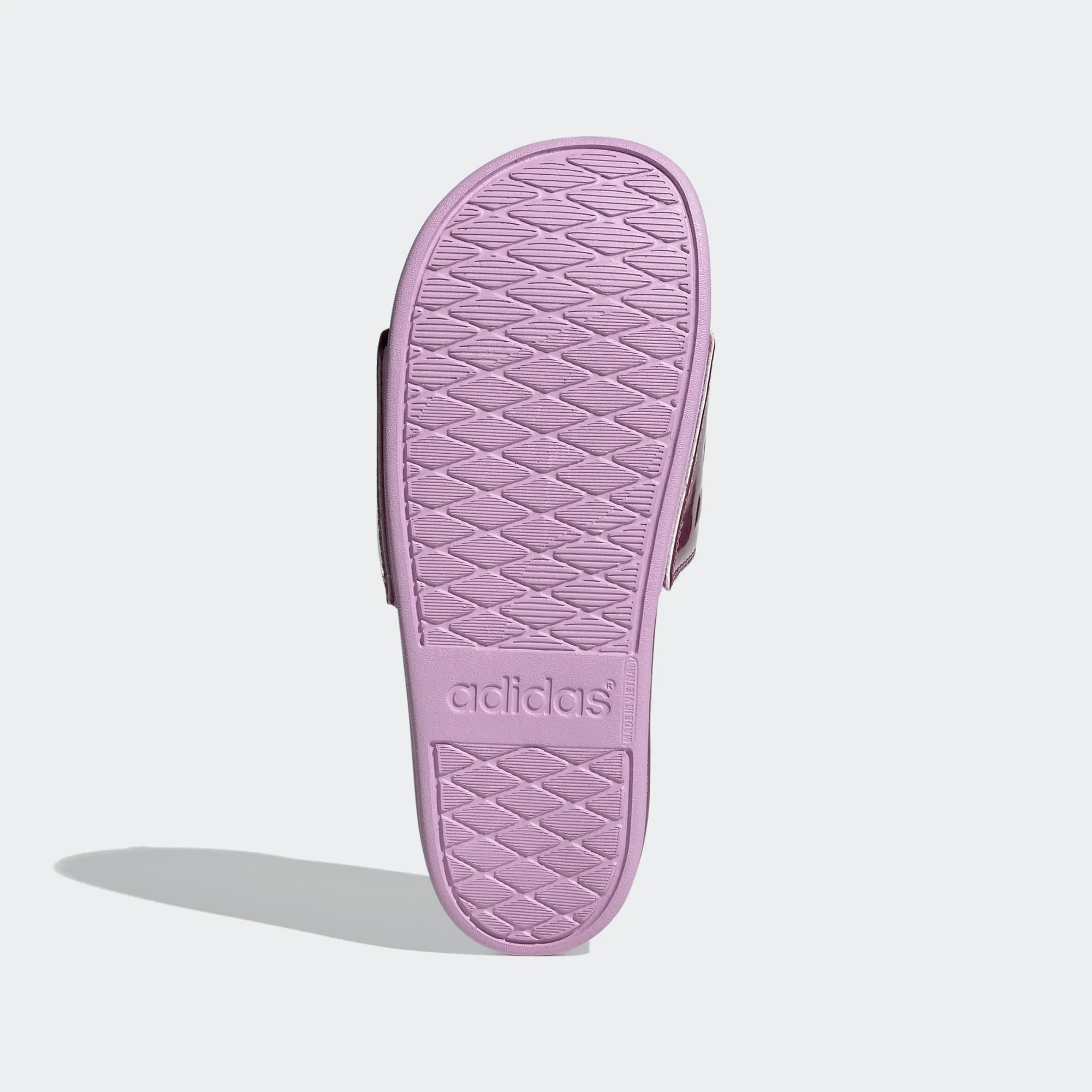 Adidas Adilette Cloudfoam Comfort Monotone Metallic Slides (Cherry/Lilac)(FY7899)