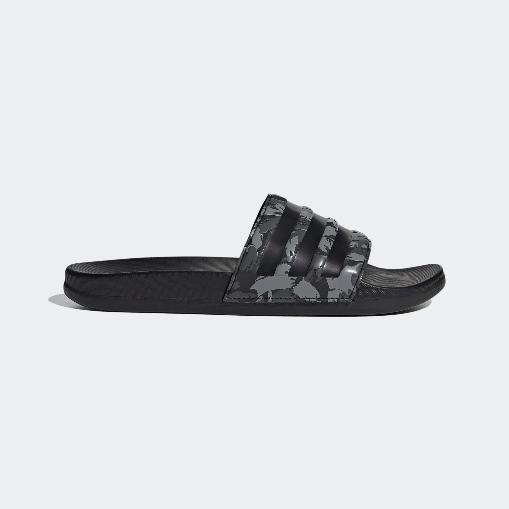 Adidas Adilette Cloudfoam Comfort Slides "Grey Camo" Stripe (FZ1755)