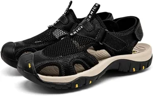 ailishabroy Men's Sport Sandals Closed-toe: Lightweight Quick-Dry Hiking Footwear