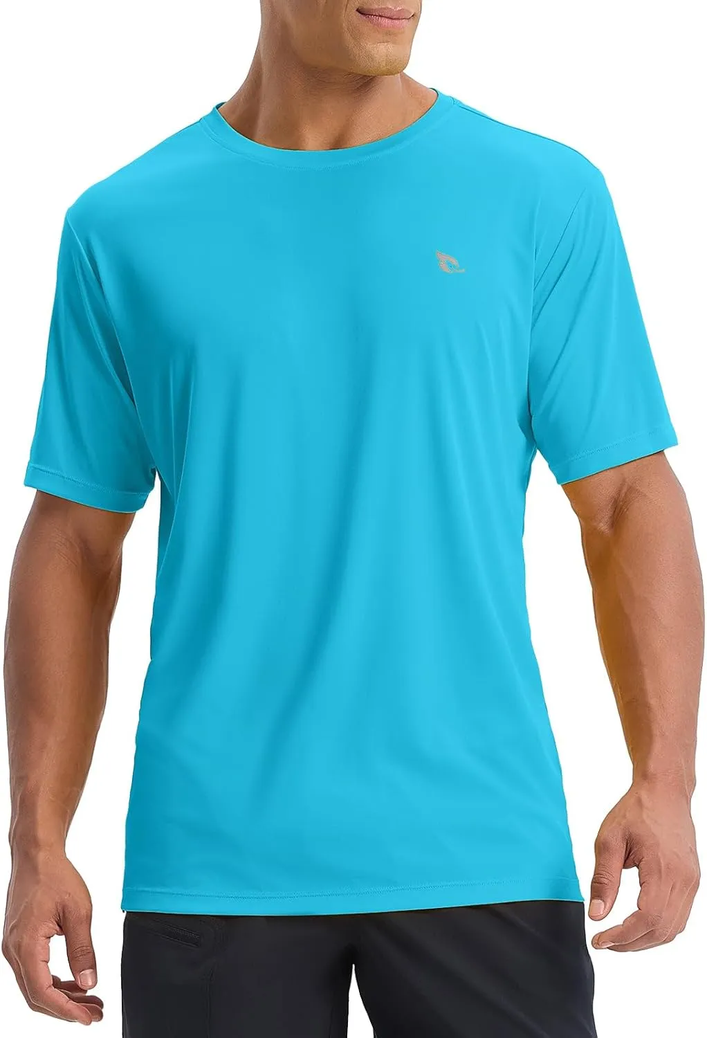 baleaf Men's UPF 50  Sun Protection Shirts UV SPF Short Sleeve T-Shirts Rash Guard Quick Dry Lightweight Hiking Athletic