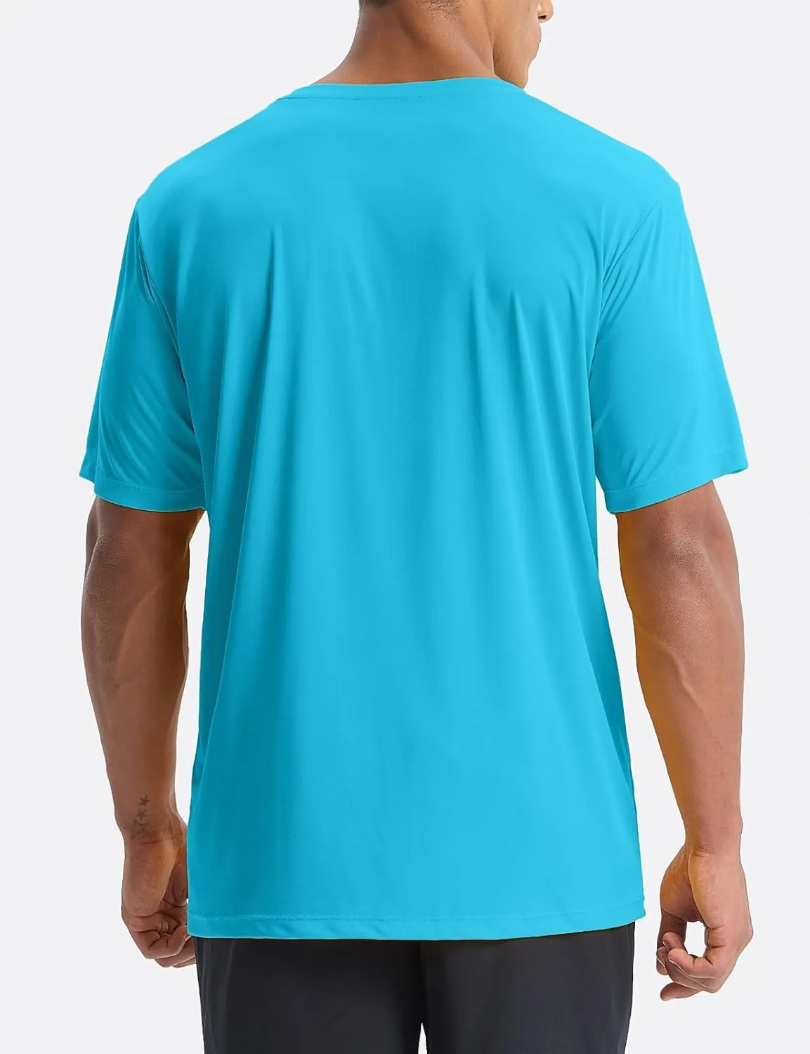 baleaf Men's UPF 50  Sun Protection Shirts UV SPF Short Sleeve T-Shirts Rash Guard Quick Dry Lightweight Hiking Athletic