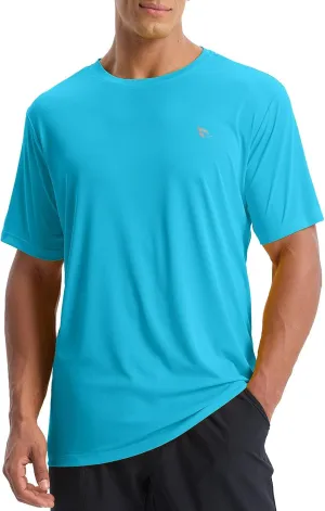 baleaf Men's UPF 50  Sun Protection Shirts UV SPF Short Sleeve T-Shirts Rash Guard Quick Dry Lightweight Hiking Athletic