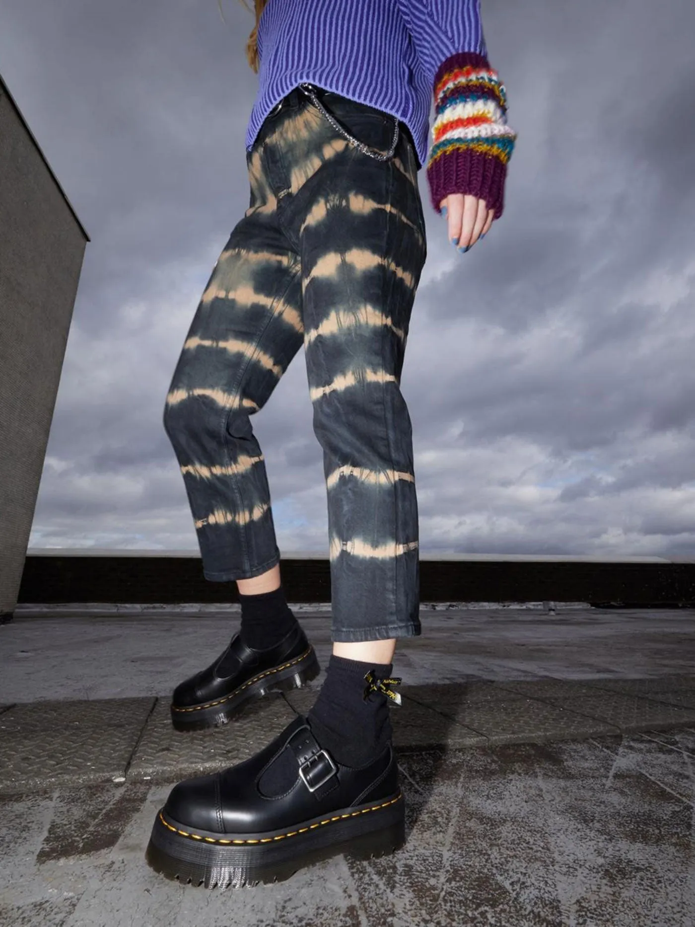 Bethan Black Polished Smooth Leather Platform Shoes