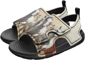 Boys Horse Summer Kids Open Toe Sport Outdoor Athletic Sandals Quick Dry Water Pool Shoes Adjustable