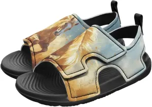 Boys Horse Summer Kids Open Toe Sport Outdoor Athletic Sandals Quick Dry Water Pool Shoes Adjustable