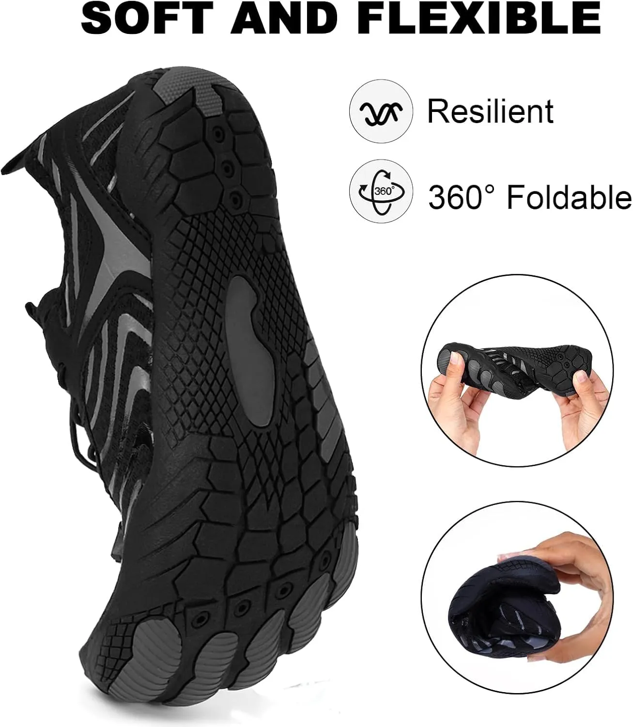 Breathable Barefoot Shoes for Women Men, Pro Barefoot Shoes with Wide Toe Box Healthy & Non-Slip Barefoot Shoes Unisex, Grounded Footwear Barefoot Walking Shoes, Athletic Outdoor Hiking Footwear