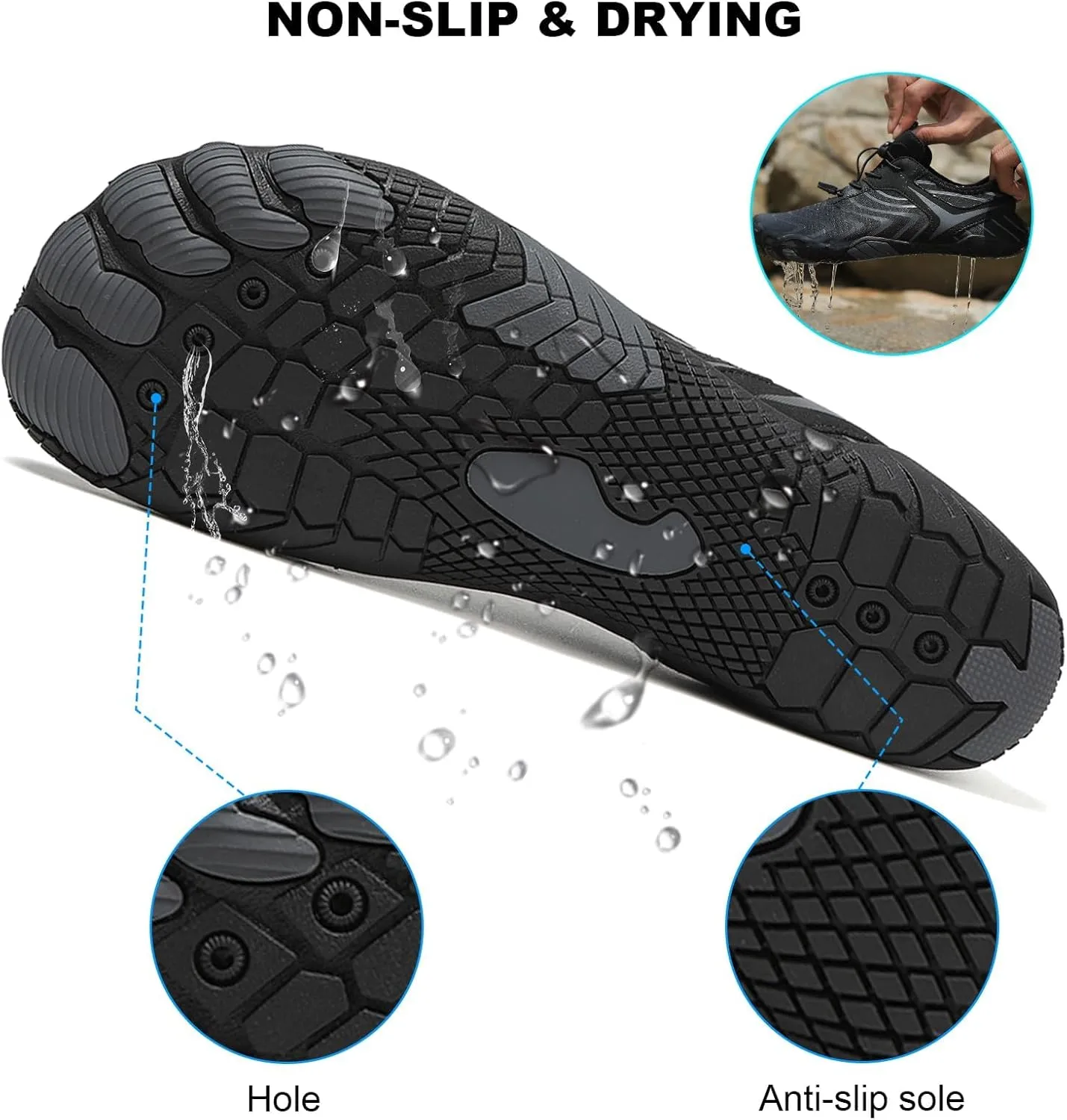 Breathable Barefoot Shoes for Women Men, Pro Barefoot Shoes with Wide Toe Box Healthy & Non-Slip Barefoot Shoes Unisex, Grounded Footwear Barefoot Walking Shoes, Athletic Outdoor Hiking Footwear