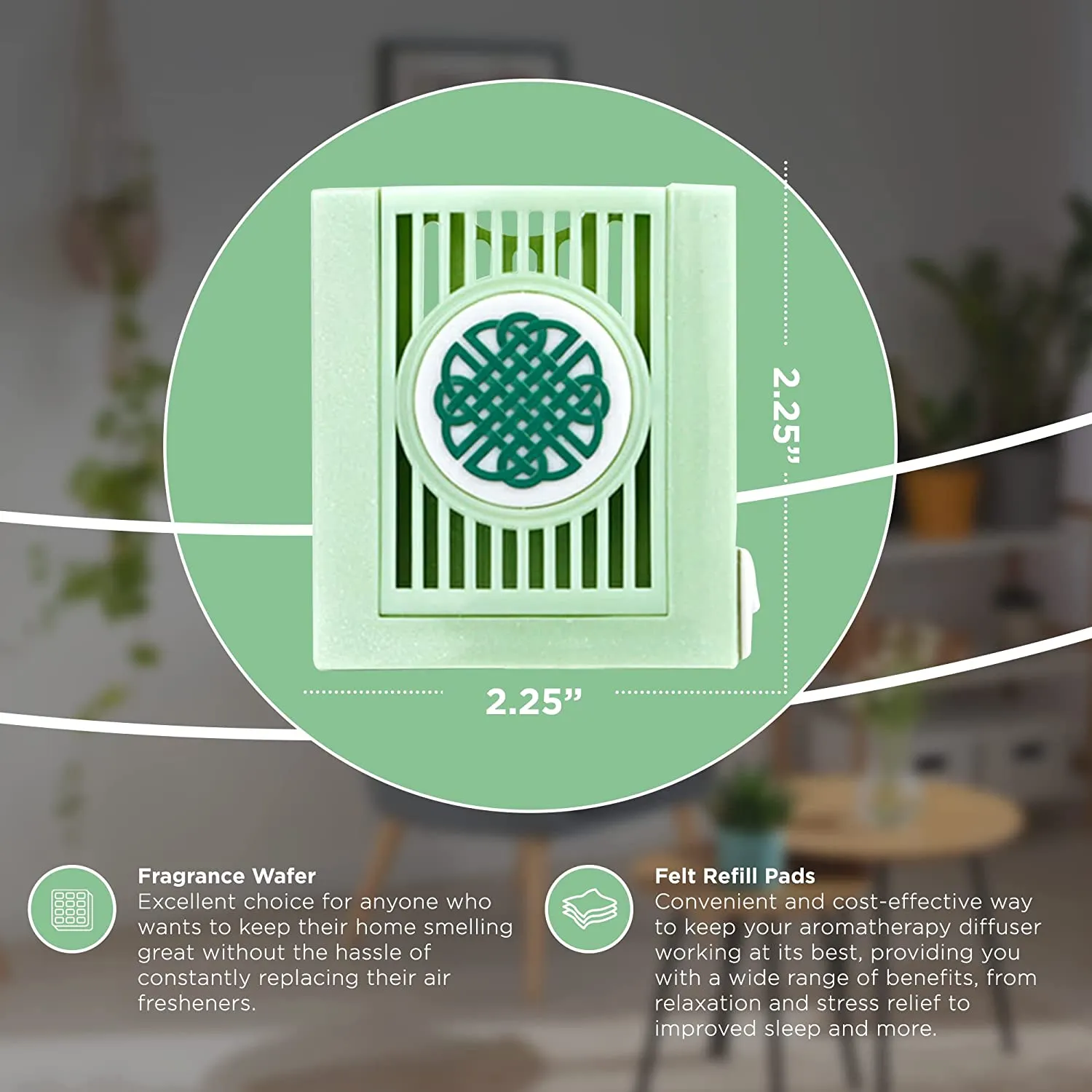 Celtic Knot Plugables® ScentSlide® Plugin Night Light Diffuser with 1 Fragrance Wafer - Sea Glass
