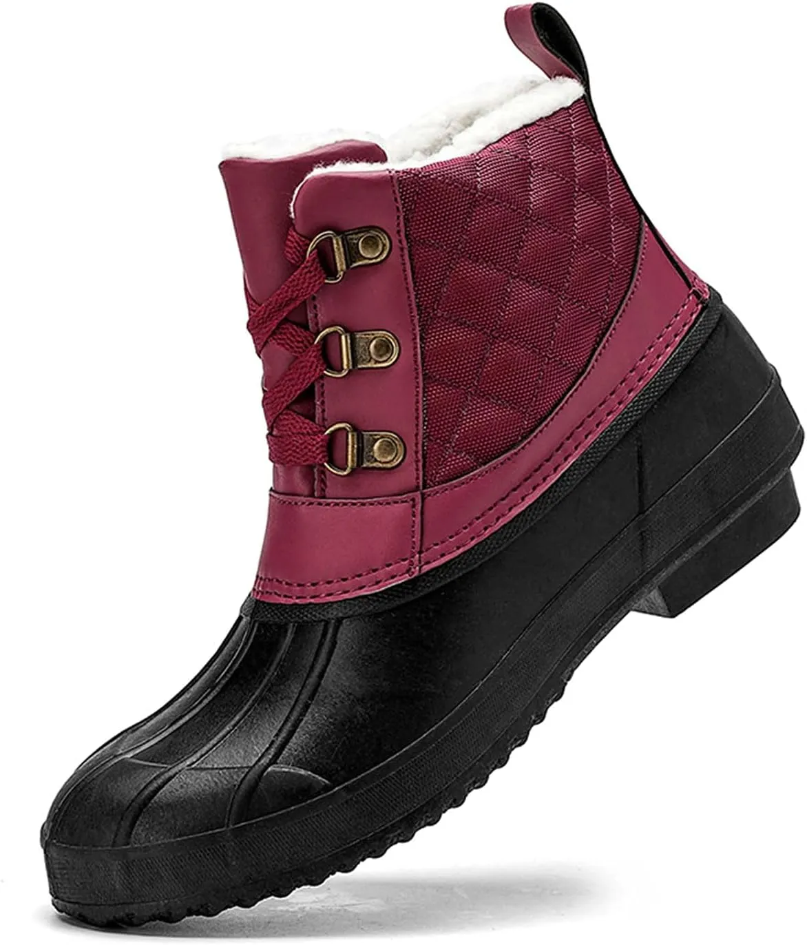 CERYTHRINA Womens Duck Boots Waterproof Warm Snow Boots Outdoor Winter Booties Ankle Rain Boot