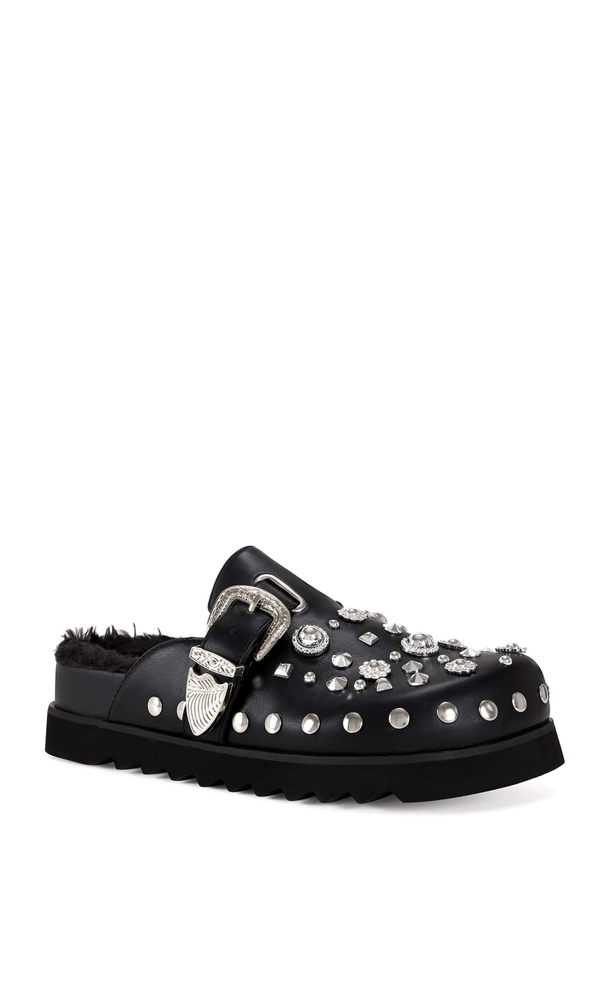 CHATTER-BLACK MULE FLAT