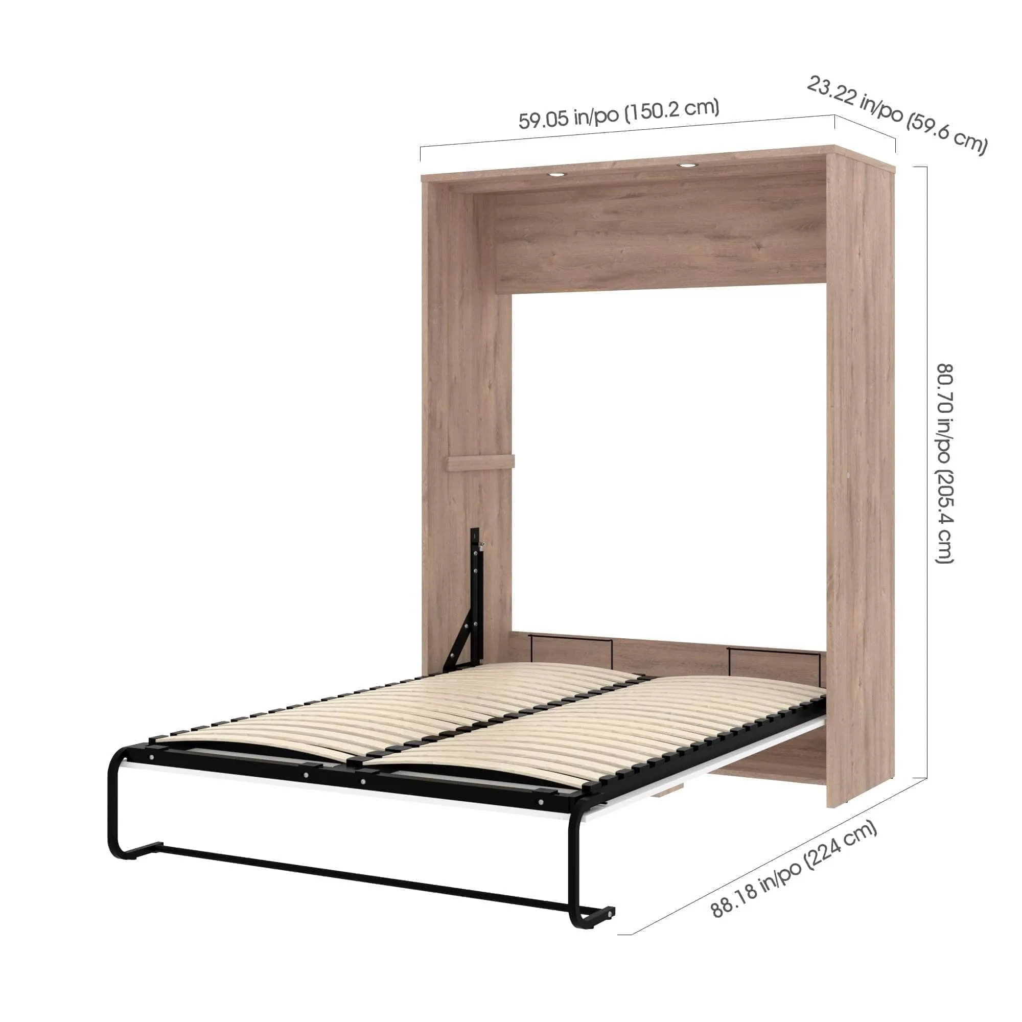 Cielo Full Murphy Wall Bed with Storage (98W) - Available in 2 Colours