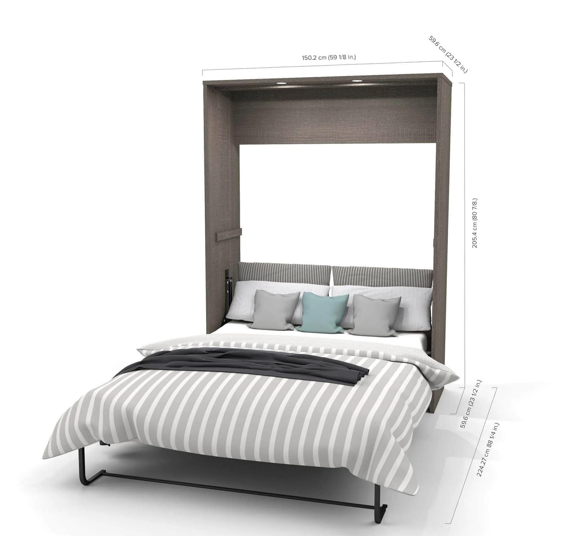 Cielo Full Murphy Wall Bed with Storage (98W) - Available in 2 Colours