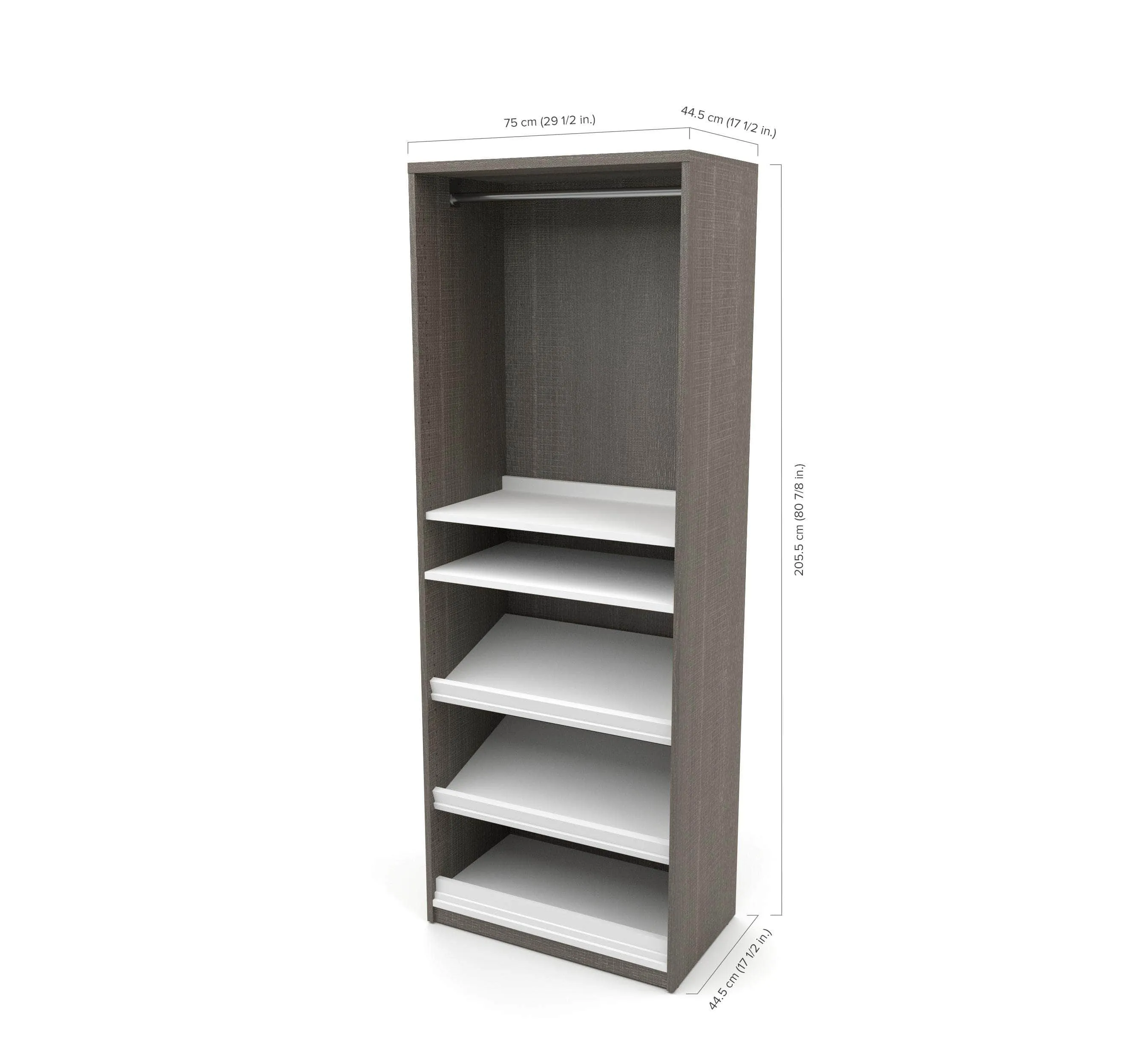 Cielo Queen Murphy Wall Bed and 2 Storage Cabinets with Drawers (124W) - Available in 2 Colours