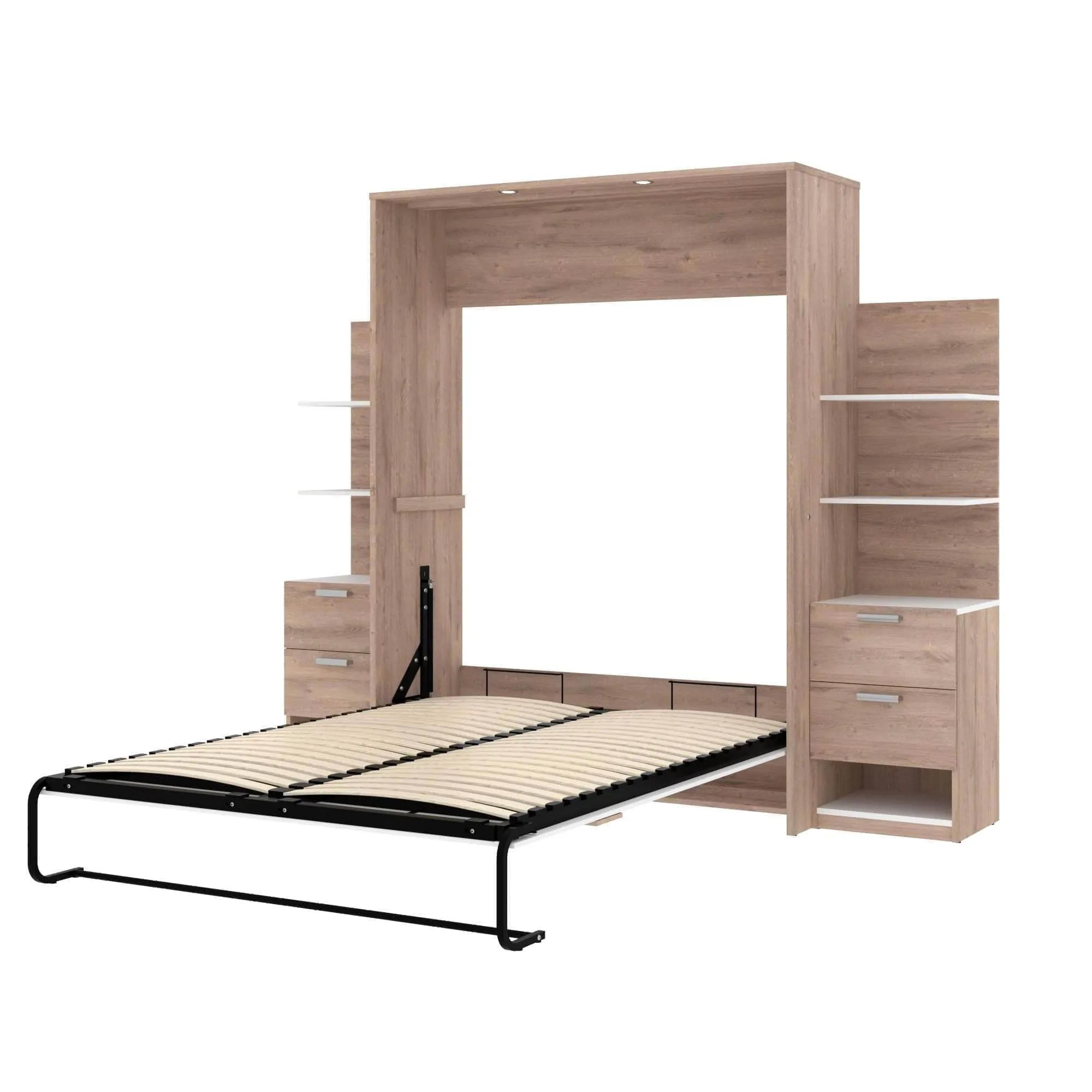 Cielo Queen Murphy Wall Bed with Storage (104W) - Available in 2 Colours