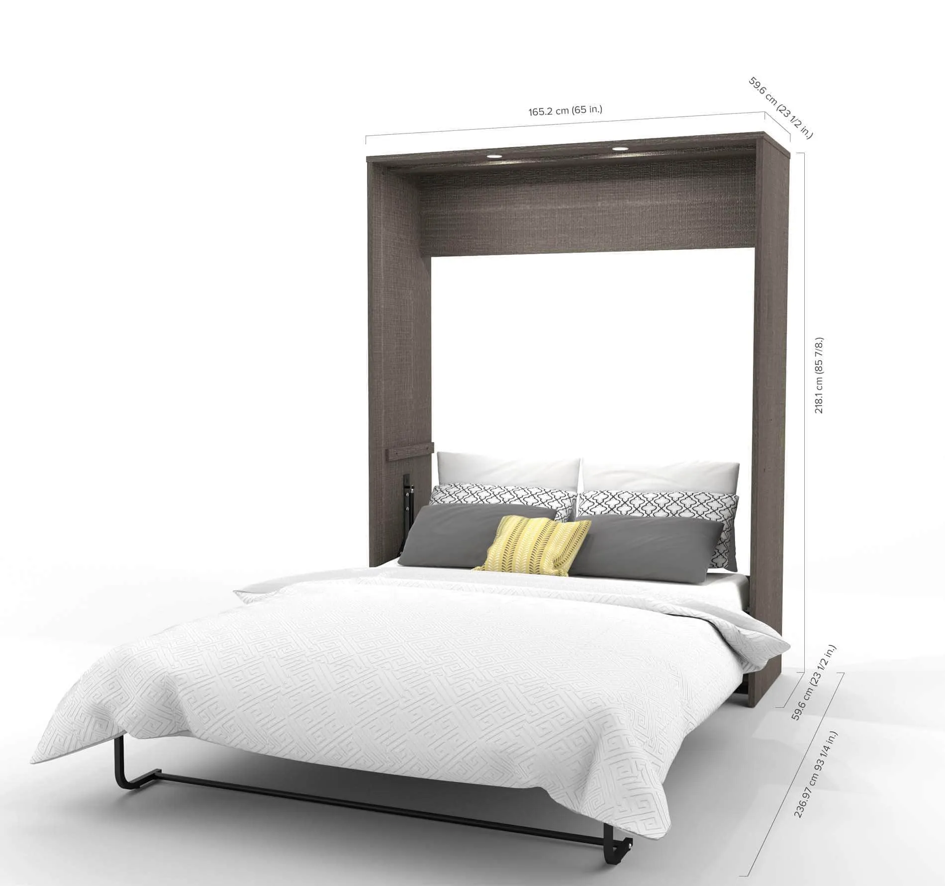 Cielo Queen Murphy Wall Bed with Storage (104W) - Available in 2 Colours