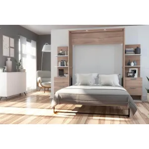 Cielo Queen Murphy Wall Bed with Storage (104W) - Available in 2 Colours