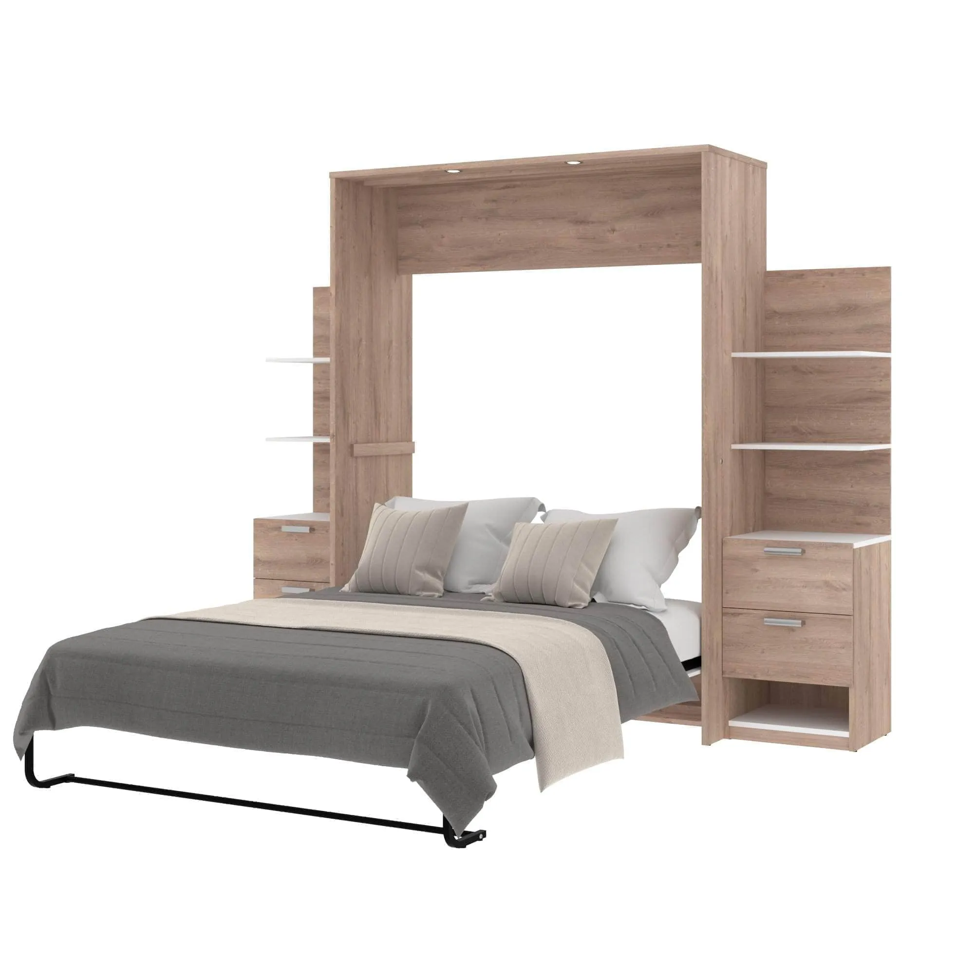 Cielo Queen Murphy Wall Bed with Storage (104W) - Available in 2 Colours
