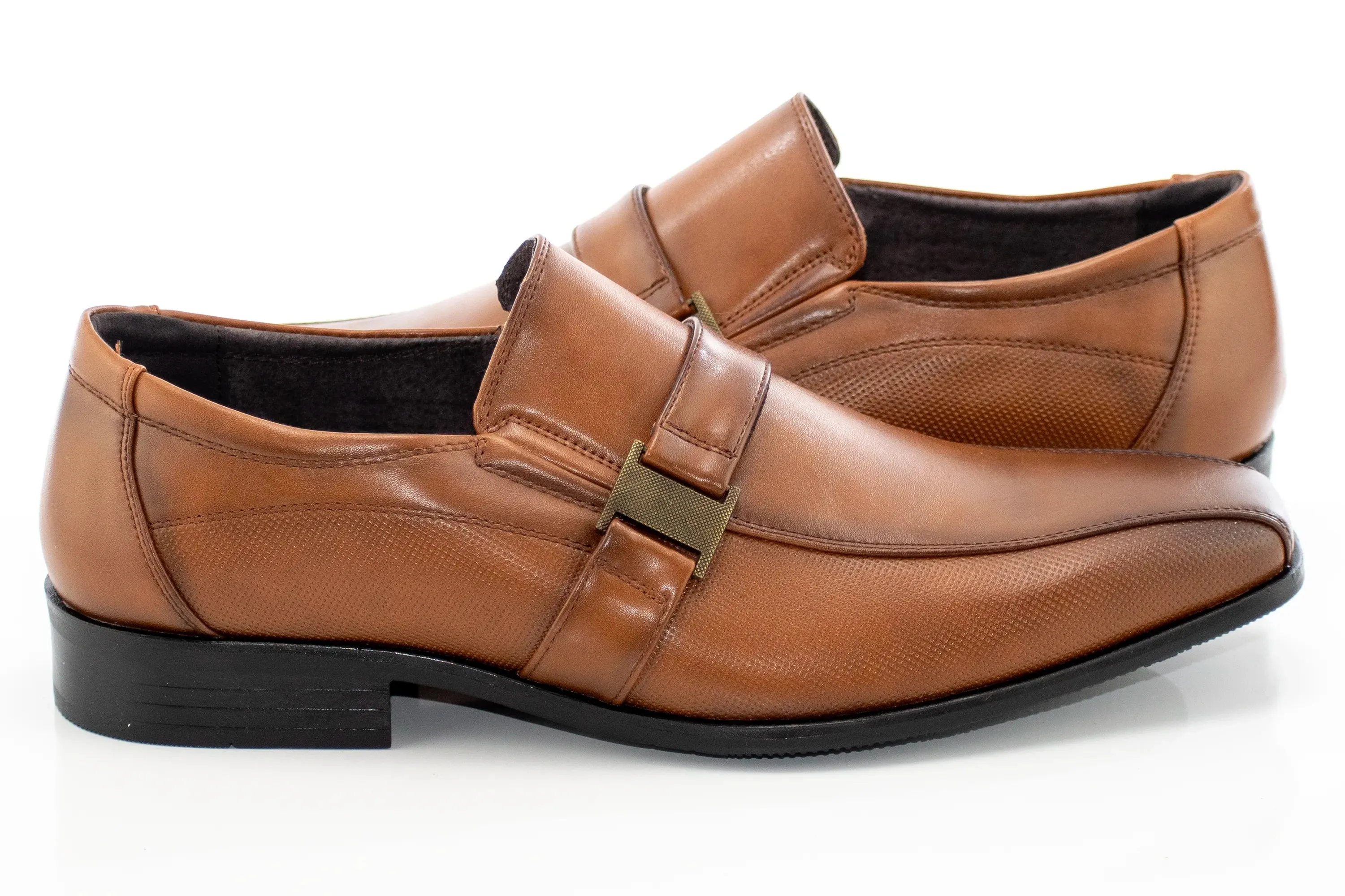 Cognac Grained Loafer with Band