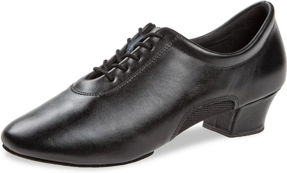 Diamant Men's Latin Dance Shoes 163-224-592 - Leather/Mesh Black - 4 cm Cuban Heel - Split Suede Sole - Made in Germany, black, 11.5 Men