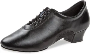 Diamant Men's Latin Dance Shoes 163-224-592 - Leather/Mesh Black - 4 cm Cuban Heel - Split Suede Sole - Made in Germany, black, 11.5 Men