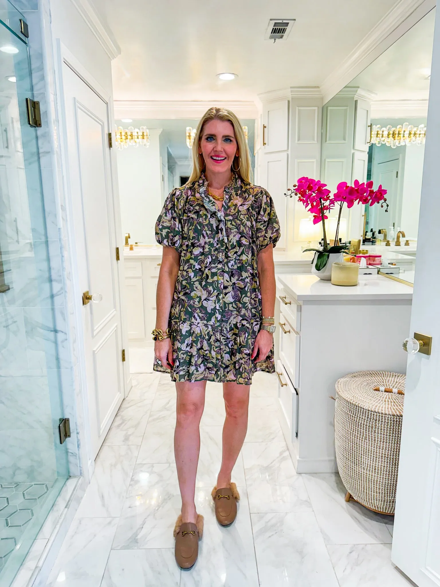 Fall Activities Mini Dress - Olive