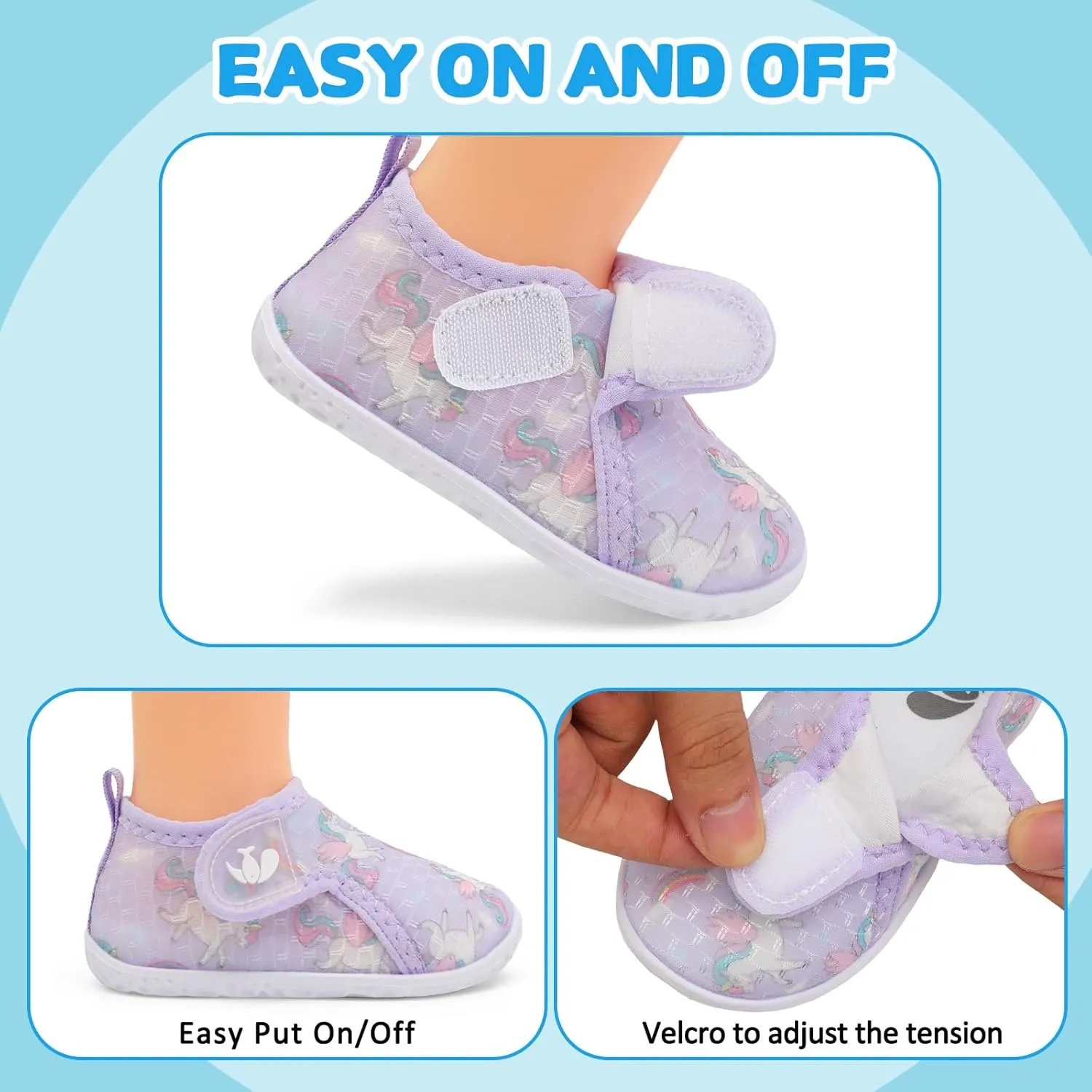 FEETCITY Baby Boys Girls Water Sport Shoes Barefoot Kids Aqua Socks Quick-Dry Beach Swim Pool Shoes