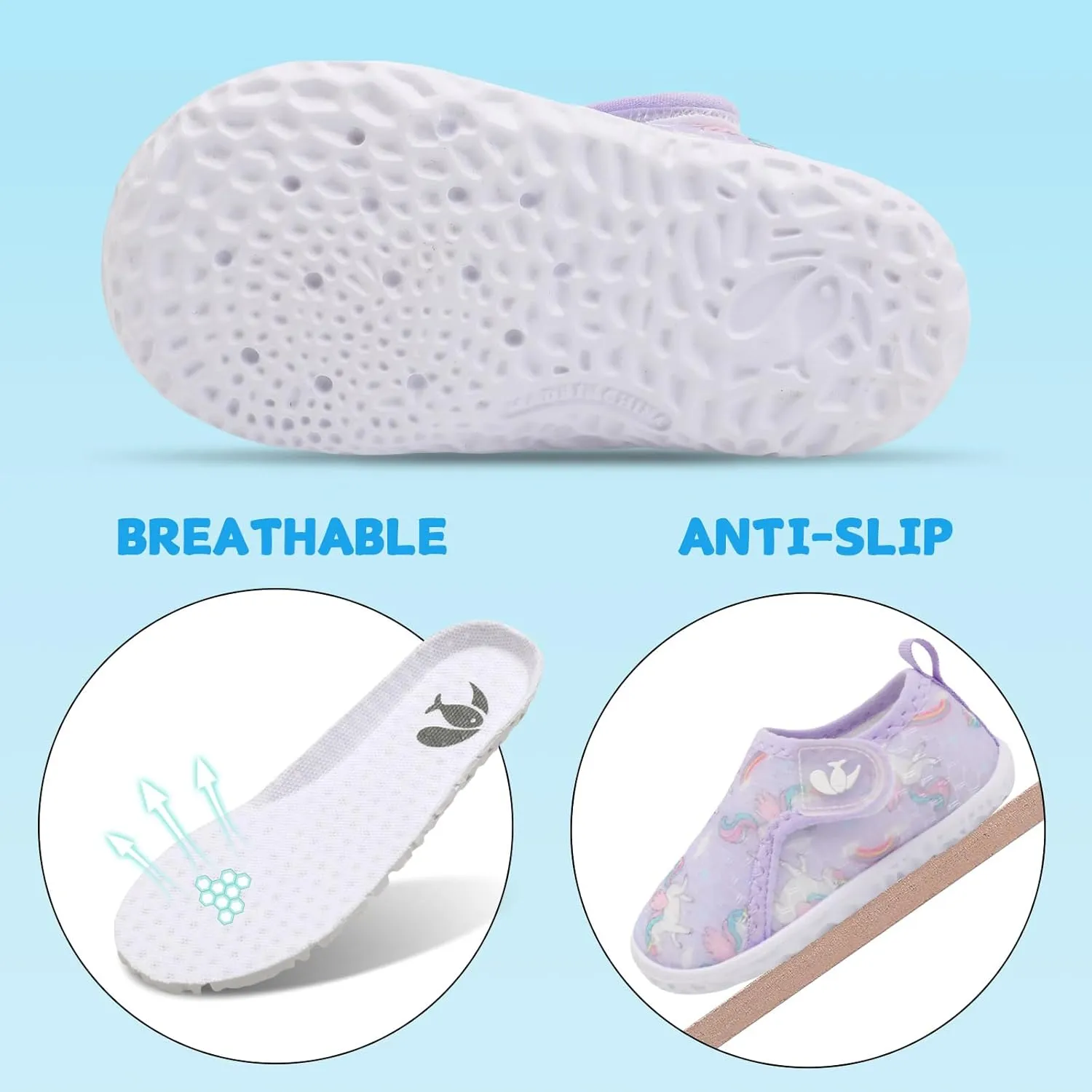 FEETCITY Baby Boys Girls Water Sport Shoes Barefoot Kids Aqua Socks Quick-Dry Beach Swim Pool Shoes