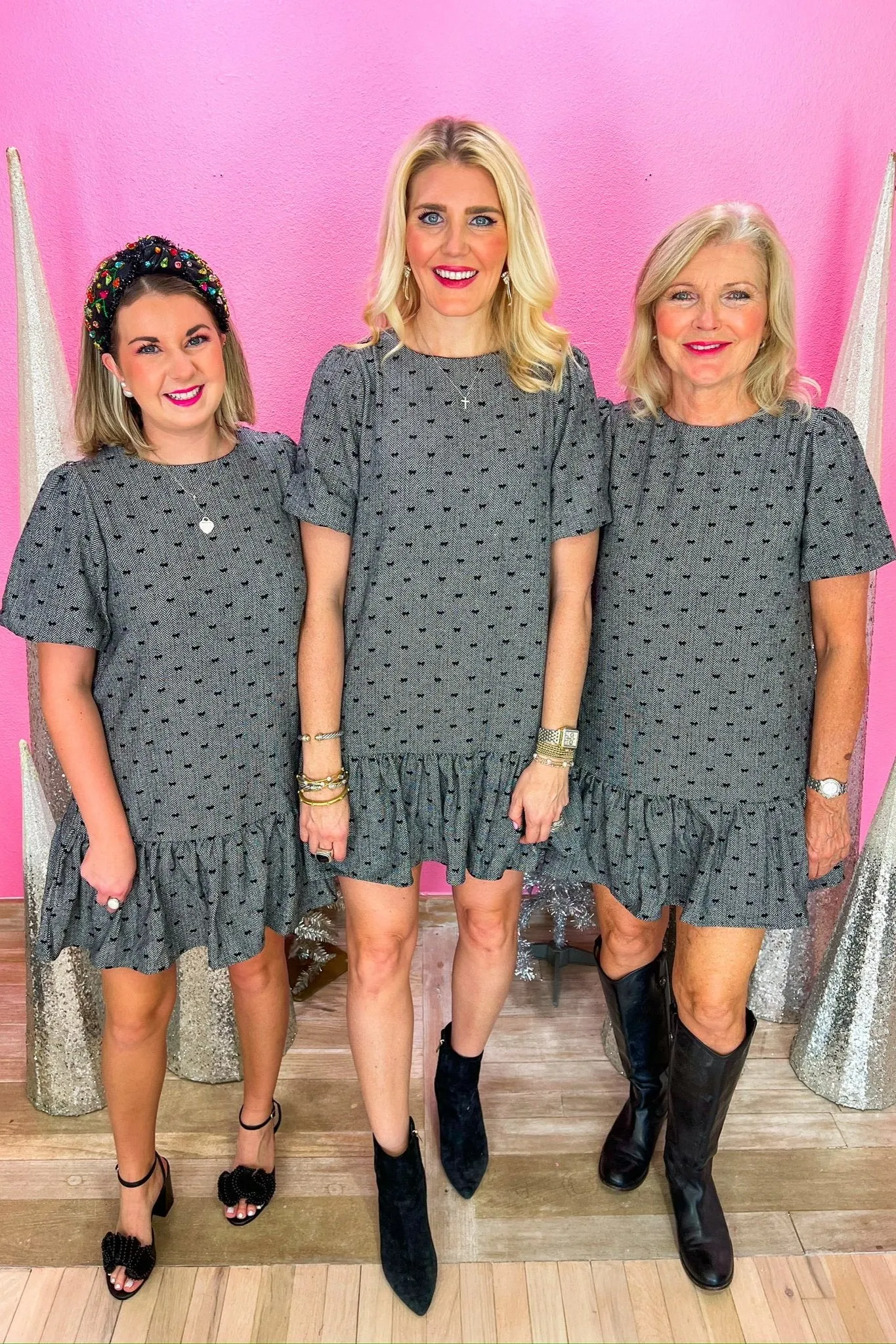 For Good Mini Dress - Grey/Black
