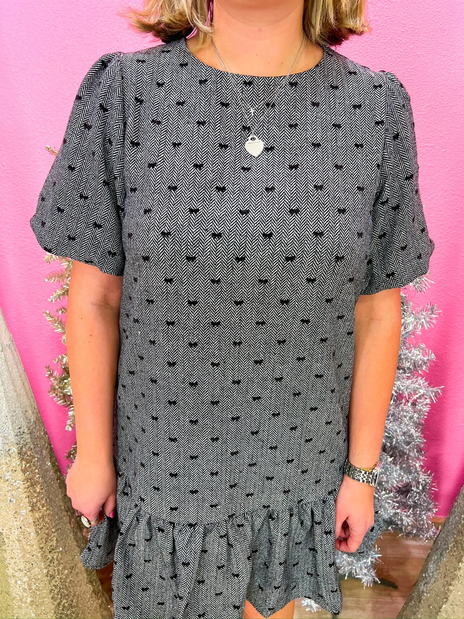 For Good Mini Dress - Grey/Black