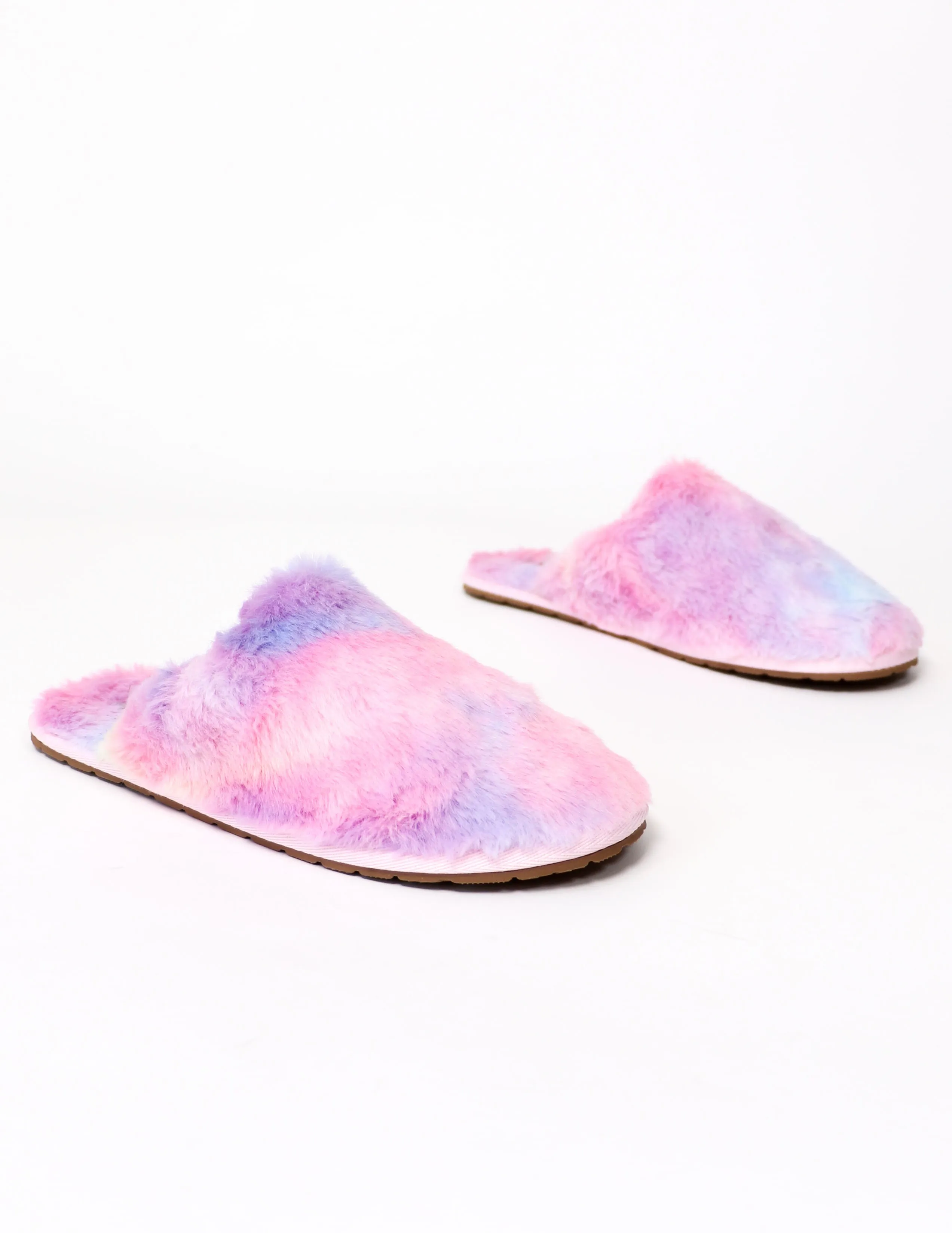 FUZZY WUZZY SLIPPER - Rainbow