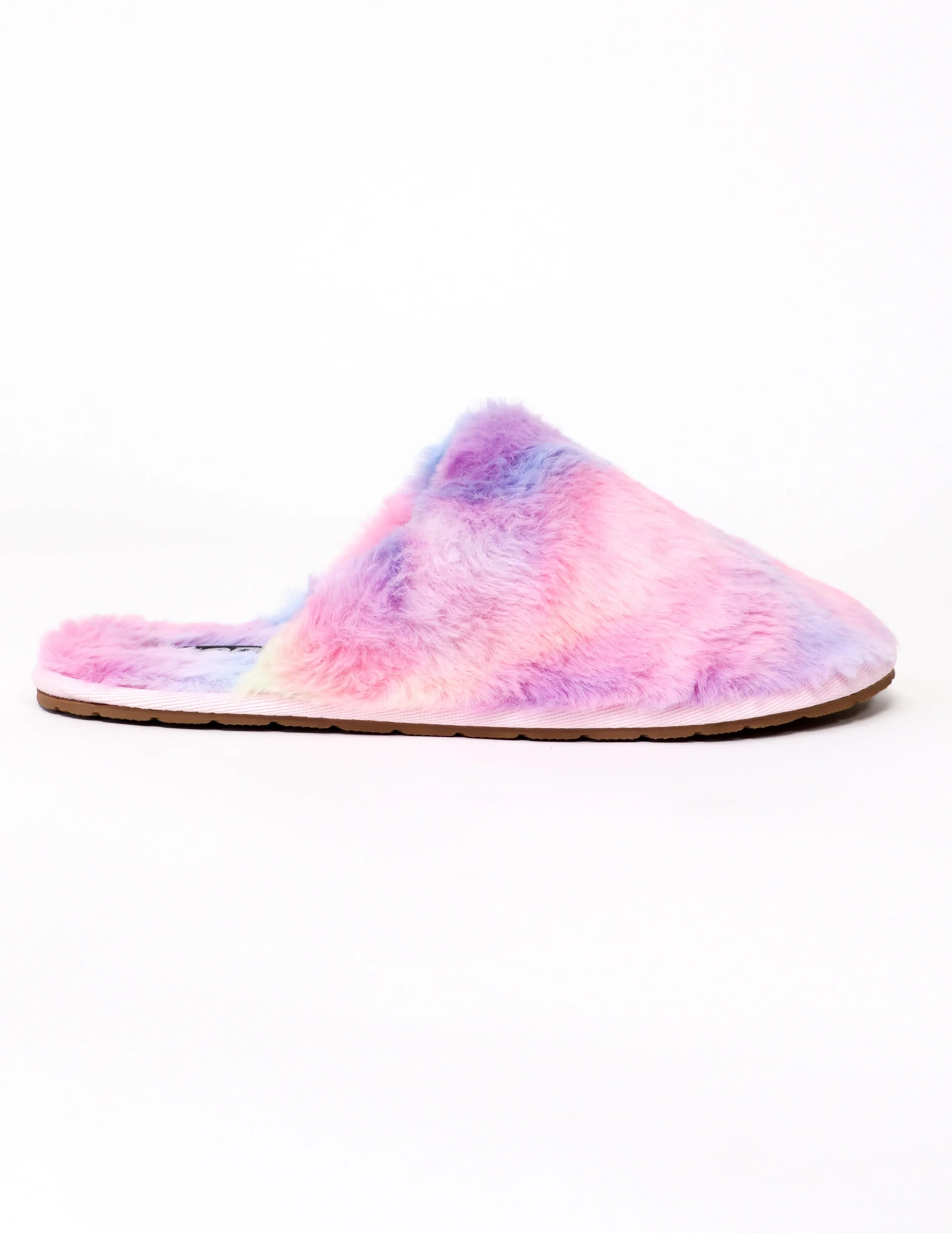 FUZZY WUZZY SLIPPER - Rainbow