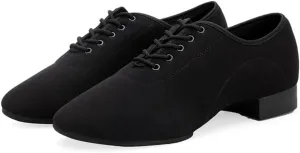 HIPPOSEUS Men's Lace up Ballroom Dance Shoes Split Sole Latin Salsa Dancing Character Shoes Low Heel,Model KCBD