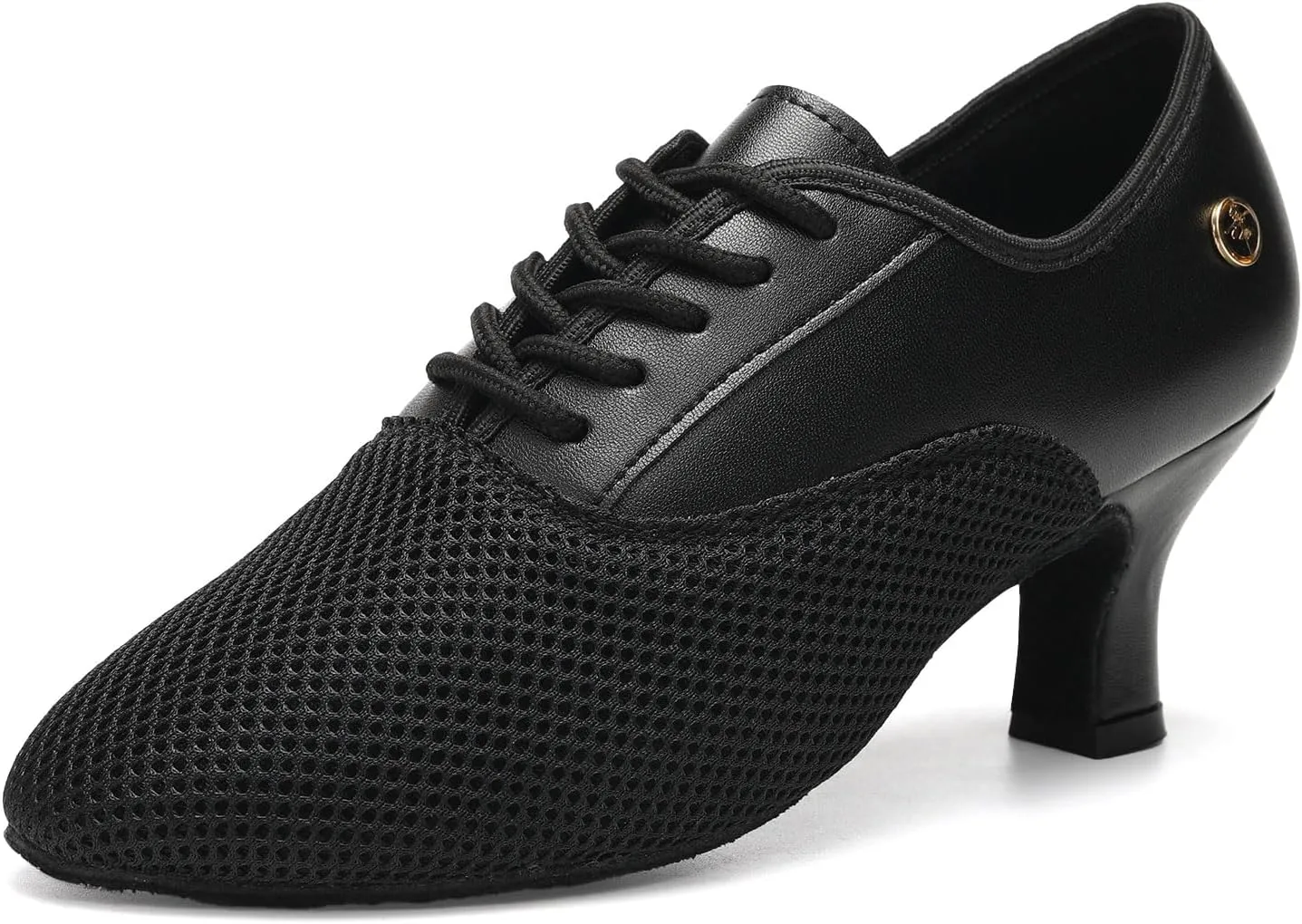 HROYL Women Ballroom Dance Shoes Lace-up Latin Salsa Rhythm Modern Teaching Practice Performance Dancing Shoes