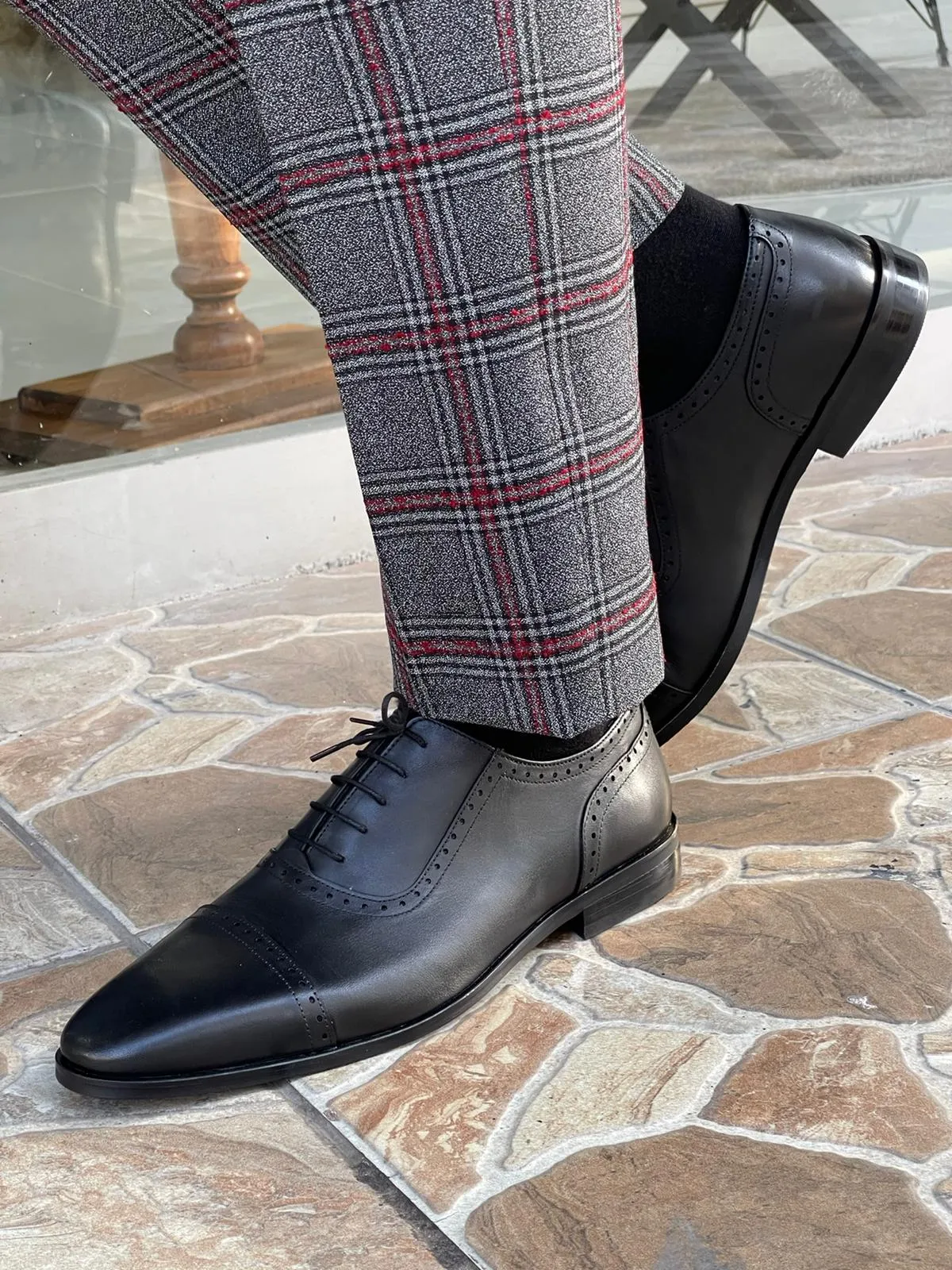 James Special Edition Neolite Lace Up Black Leather Shoes