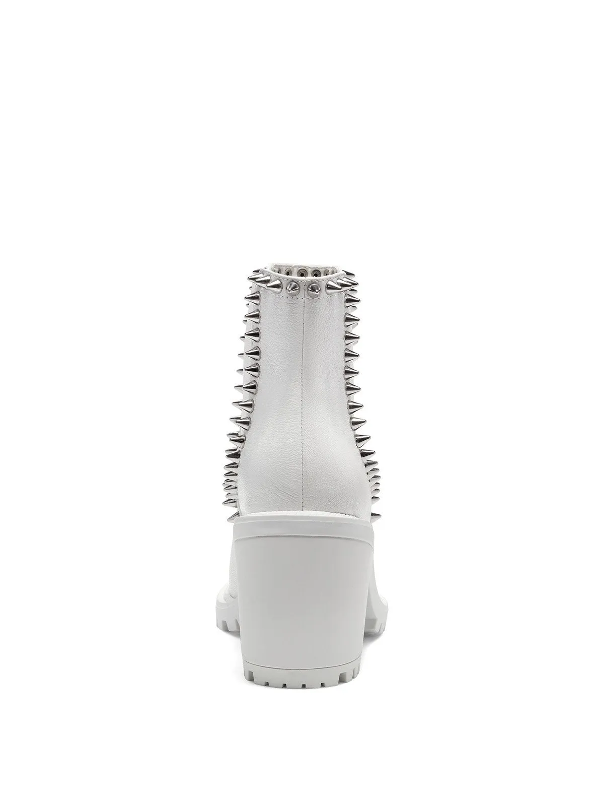 Jessica Simpson Demmie Embellished Round Toe Pull On Ankle Booties White Leather