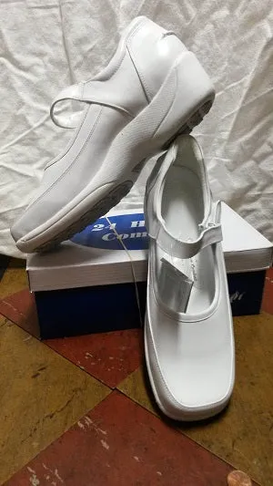 Kailey -- Women's Velcro Slip-On Shoe -- White