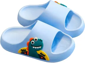 Kids Toddler Boys Girls Cloud Slide Dinosaur Shower Slippers Soft Bottom Non Slip Quick-Dry Dinosaur Slippers