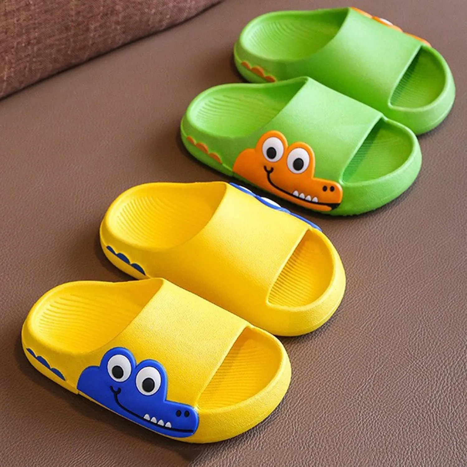 Kids Toddler Boys Girls Cloud Slide Dinosaur Shower Slippers Summer Soft Sole Non Slip Quick Dry Beach Pool Shoes