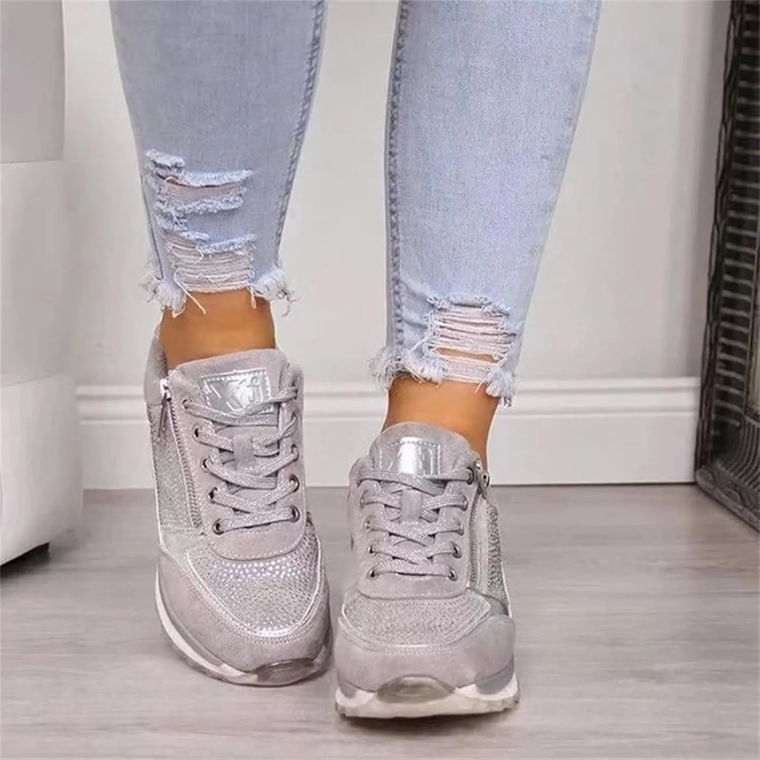 Lausiuoe Sneakers For Women Walking Shoes Comfortable Running Shoes Non Slip Athletic Tennis Walking Sneakers