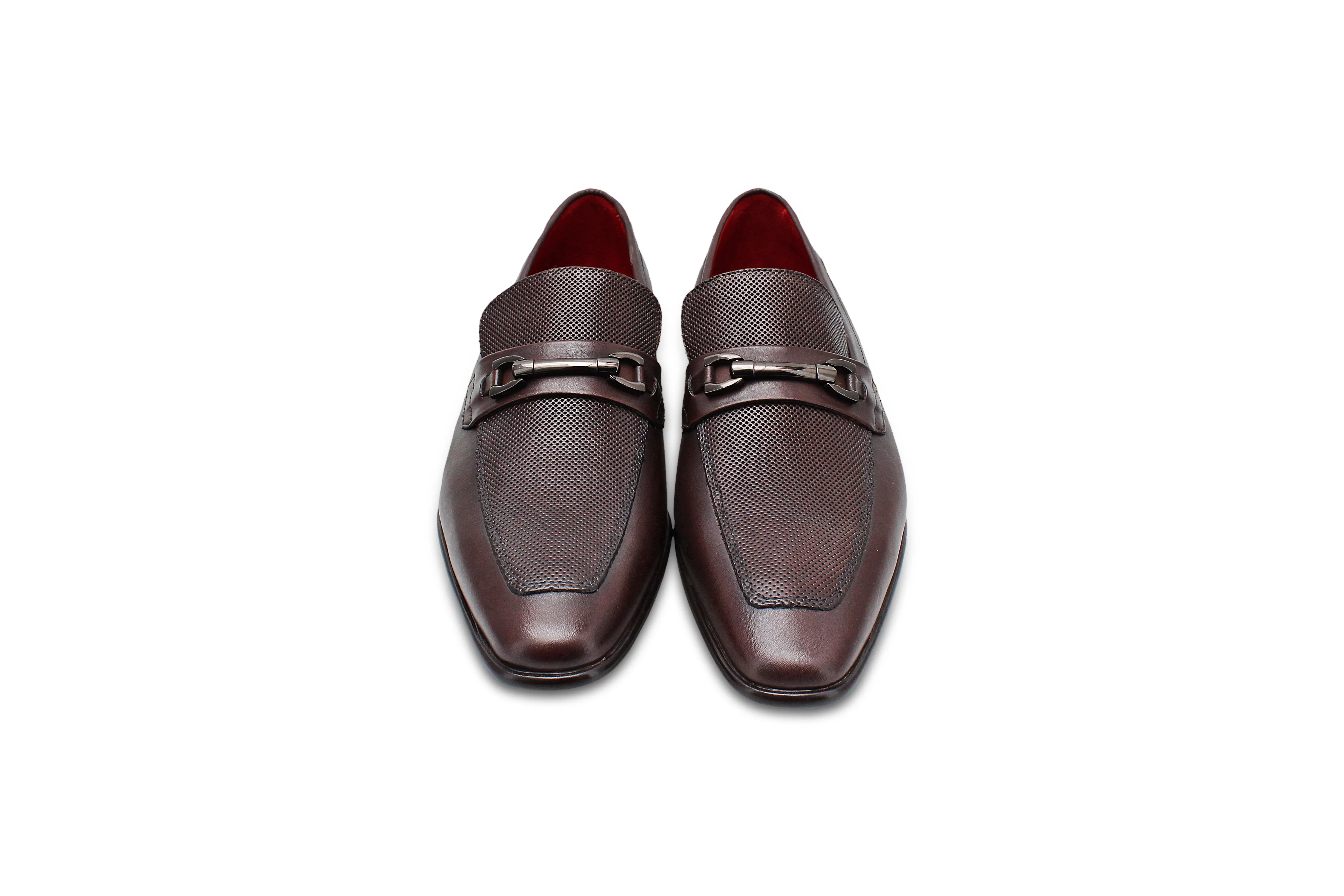 Leather Buckled Strap Shoes