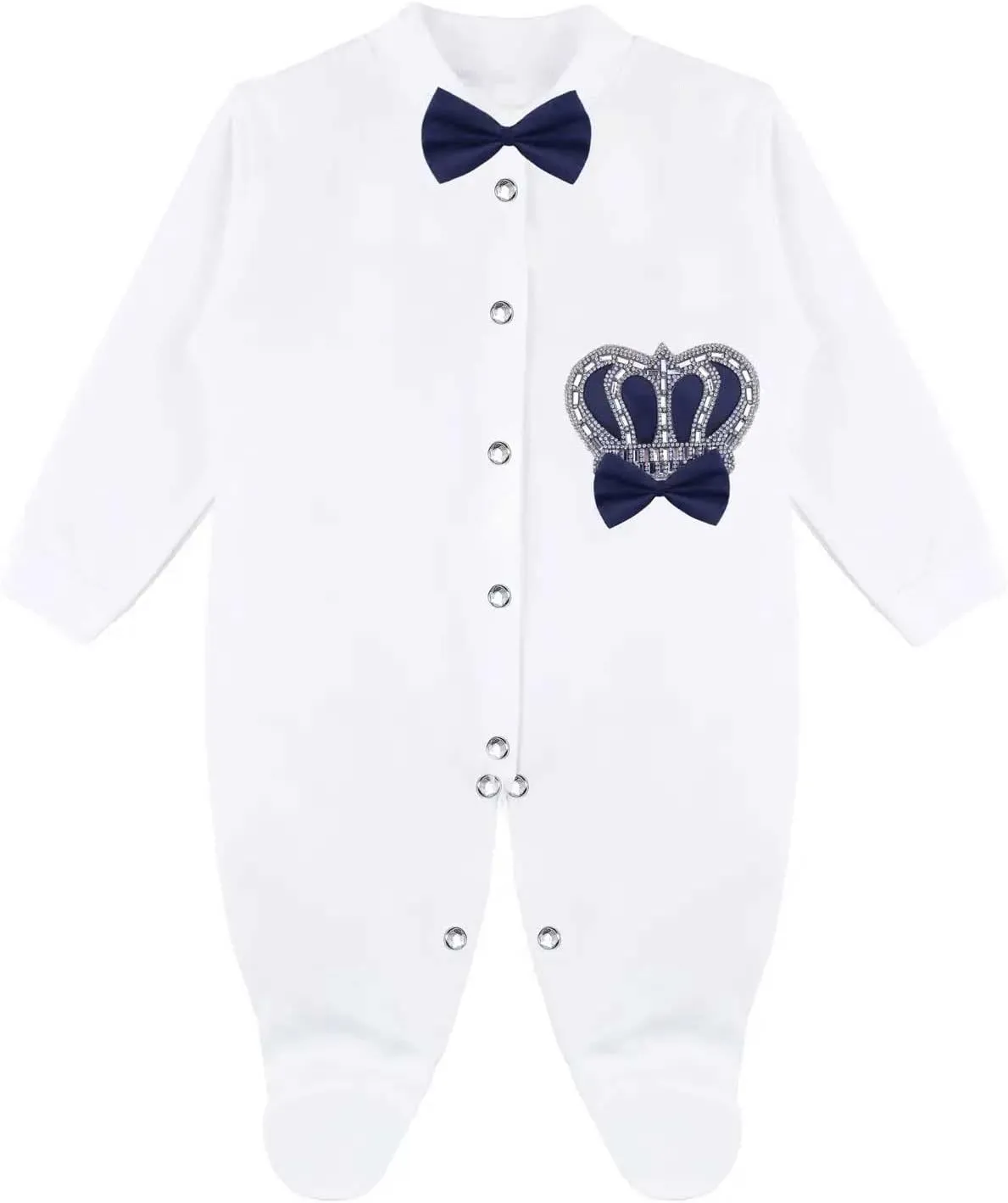 Lilax Baby Boy Newborn Crown Jewels Layette 4 Piece Gift Set