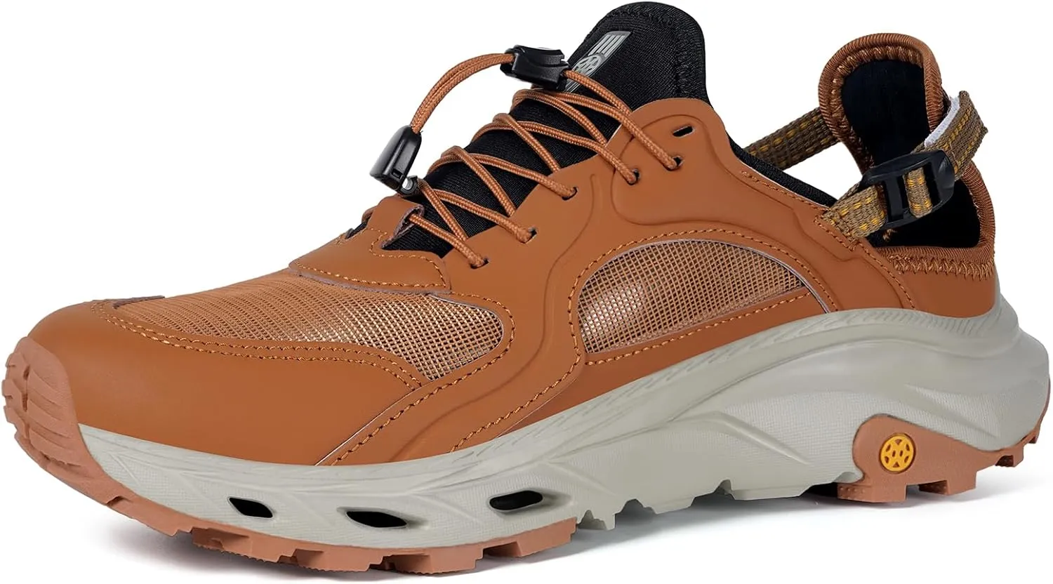 Mens Amphibious Water Shoes Outdoor Hiking Sandals Quick Dry Swim Beach Aqua Shoes Closed Toe Non-Slip for River Fishing Sailing Travel Camping Athletic
