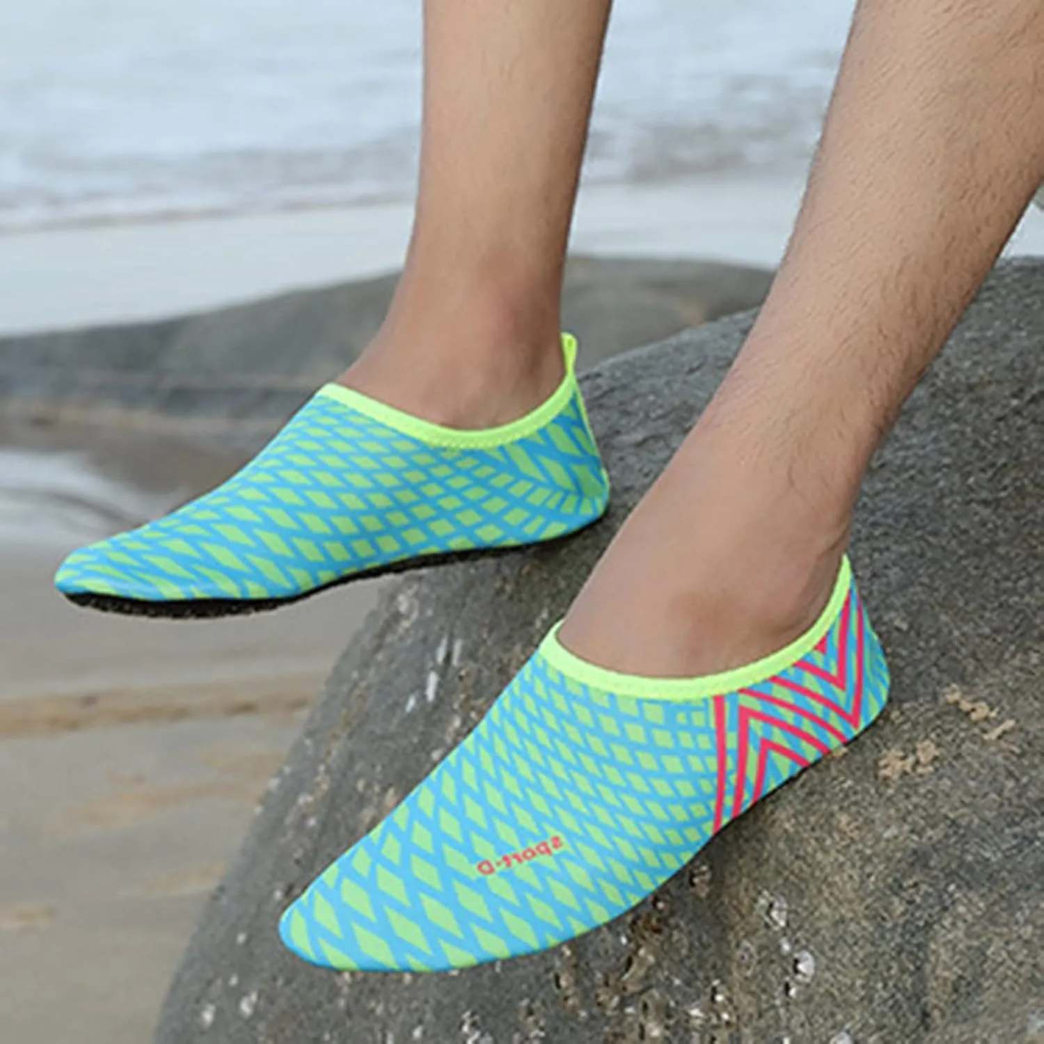 Mens Grounded Footwear Lightweight Quick-Dry Swim Socks Shoes Beach Sports Barefoot Shoes Wading Kayaking Shoe