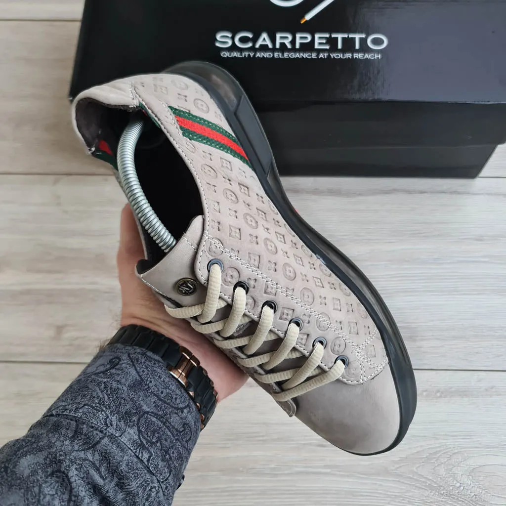 Men's Hologram Leather Sneakers