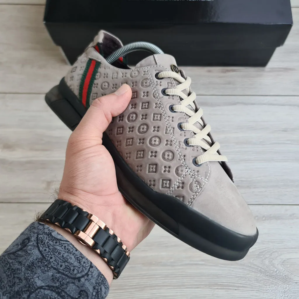 Men's Hologram Leather Sneakers