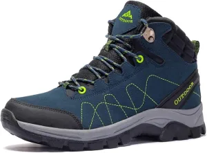 Men's Lace Up Hiking Shoes Waterproof Anti Slip Hiking Boots Outdoor Lightweight Trekking Sneakers Breathable Round Toe Outdoor Sports Shoes