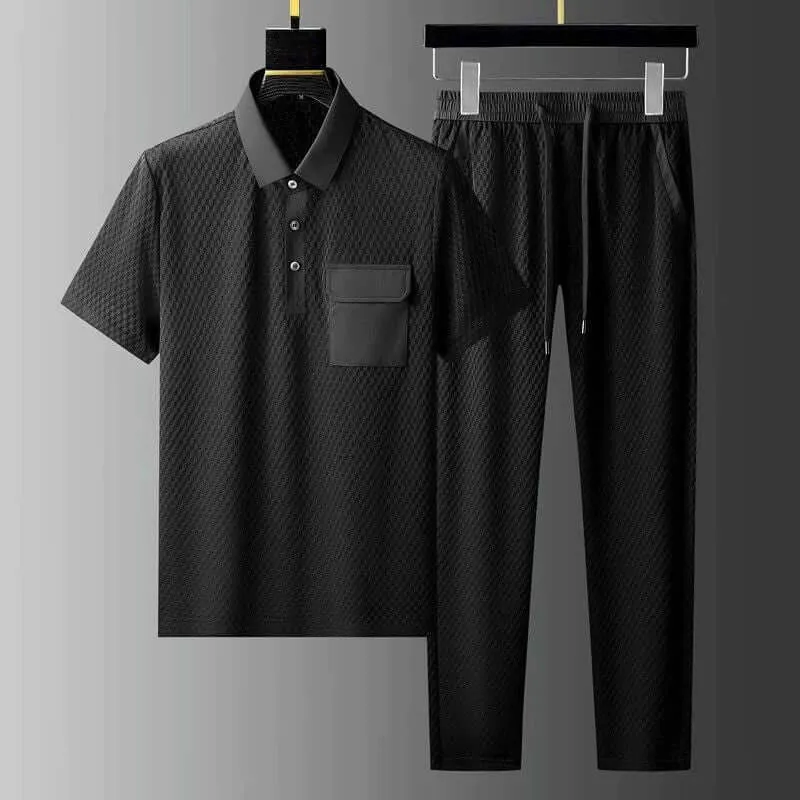 Men's Royal Blue Polo Shirt and Joggers Set